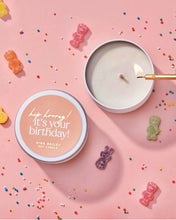 Load image into Gallery viewer, IT’S YOUR BIRTHDAY - QUOTE SOY CANDLE (Lime basil mandarin )