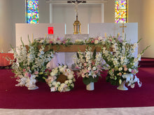 Load image into Gallery viewer, Alter flowers , wreath , tall flower arrangements , casket spray .