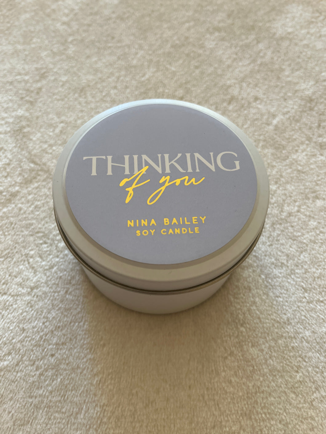 Thinking of you -Quote soy candle -Lychee Peony