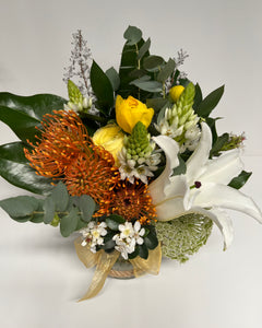 posy in a jar bright flowers 